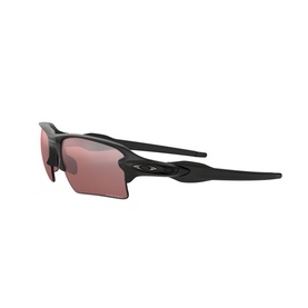 Oakley Rectangle Sunglasses 2.0 XL in black with wrap-around frame, rose-tinted lenses and rubberised temples