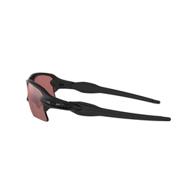 Oakley Rectangle Sunglasses 2.0 XL in black, side profile view showing wraparound frame and elongated temples