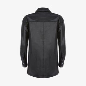 Faux Leather Shacket