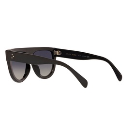 Celine CL4001IN Irregular Sunglasses in black, angled rear view showing temple arms with silver logo detail and gradient lenses