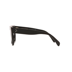 Celine CL4001IN Irregular Sunglasses in black, side profile view showing thick temple arm and bold frame silhouette