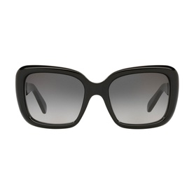 Celine CL40162I Rectangle Sunglasses in black acetate with gradient grey lenses, front-facing view