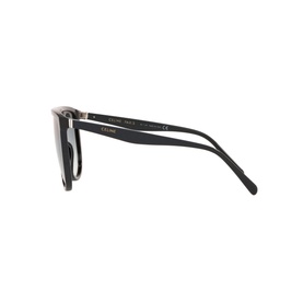 Celine CL4006IN Rectangle Sunglasses in black, side profile view showing slim temple arm and gunmetal hardware detail