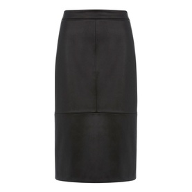 Faux Leather Midi Skirt