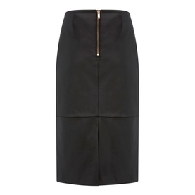 Faux Leather Midi Skirt