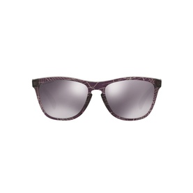 Oakley Frogskins Square Sunglasses in black with textured patterned frame and mirrored grey lenses