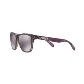 Oakley Frogskins Square Sunglasses in black with purple marbled frame detailing and Prizm grey lenses