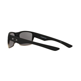 Oakley Twoface Sunglasses OO9189 in black, rear three-quarter view showing temple arms and grey lenses