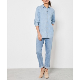 Blue Oversized Denim Shirt