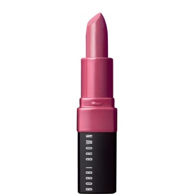 Bobbi Brown Crushed Lip Color in Cali Rose, a mid-tone pink bullet lipstick with black branded packaging