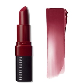 Bobbi Brown Crushed Lip Color in Cherry, deep berry-red bullet lipstick shown with colour swatch