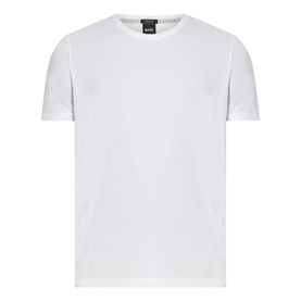 Boss Black Casual Tiburt 55 T-Shirt in white, crew neck, short sleeves, relaxed fit, no model