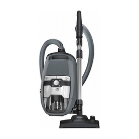Miele Blizzard CX1 Excellence PowerLine Bagless Vacuum Cleaner in grey, with flexible hose, telescopic wand and floor head attachment