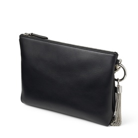 Callie Crystal-Detail Nappa Leather Clutch
