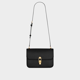 Le Carre Box Saint Laurent Leather Satchel