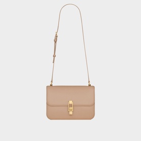 Le Carre Box Saint Laurent Leather Satchel