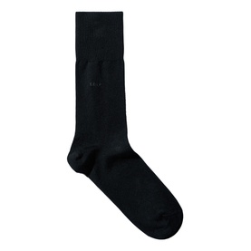 CDLP Bamboo Solid Socks in black, mid-calf length with tonal logo detail and reinforced heel and toe