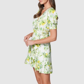 Boston Wrap Linen Mini Dress