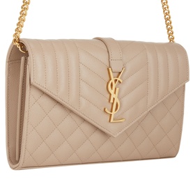 Monogram Matelass&eacute; Leather Chain Wallet
