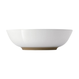 Royal Doulton Olio White Bowl 21cm, white glaze with natural stoneware base, wide shallow form