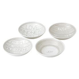 ED Taupe Accents Bowls, Mixed Set of 4