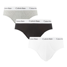 3 Pack Wide Logo Briefs Black