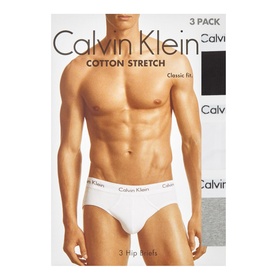 3 Pack Wide Logo Briefs Black