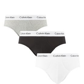 3 Pack Wide Logo Briefs Black
