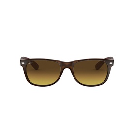Ray-Ban Wayfarer Sunglasses RB2132 in brown, classic square frames with gradient brown lenses, front-facing view