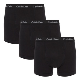 CK Bodywear Three-Pack CK Boxers in black with branded elasticated waistband, shown as a stacked flat lay set of three