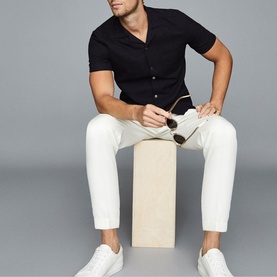 Club Textured Cuban Collar Shirt