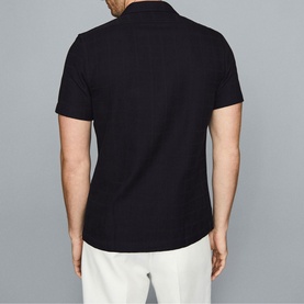 Club Textured Cuban Collar Shirt