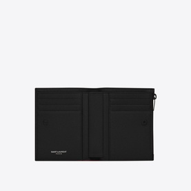 Uptown Embossed Leather Compact Wallet