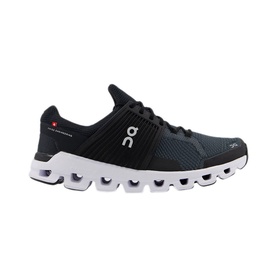On Running Cloudswift Performance Trainers in black with white CloudTec sole, mesh upper and logo side detail