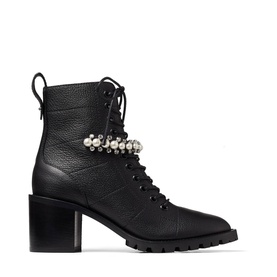 Cruz 65 Pearl & Crystal Detail Leather Boots