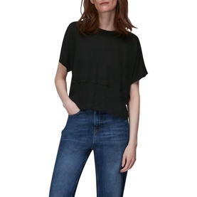 Button Back Linen T-Shirt