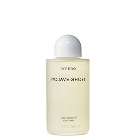 Byredo Mojave Ghost Body Wash in pale green bottle with white dome cap, 225ml
