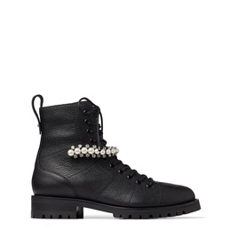 Cruz Pearl & Crystal Detail Leather Boots