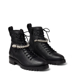 Cruz Pearl & Crystal Detail Leather Boots