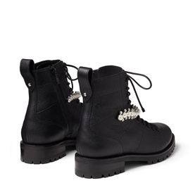 Cruz Pearl & Crystal Detail Leather Boots