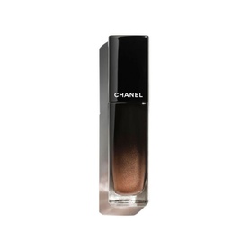 CHANEL Ultrawear Shine Liquid Lip Colour in a sleek black and bronze ombre bottle with gloss finish applicator