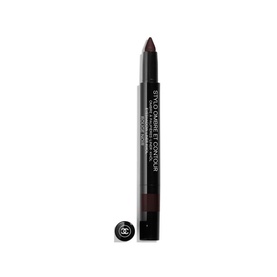 CHANEL Stylo Ombre Et Contour eye shadow pencil in Rouge Noir, a deep burgundy-black kohl-style stick with branded cap