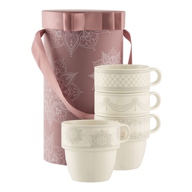 Charbagh Set of Four Stacking Mugs