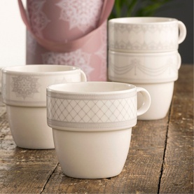 Charbagh Set of Four Stacking Mugs
