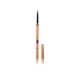 Charlotte Tilbury Brow Cheat brow pencil in Taupe, slim rose-gold barrel with fine tip and cap, 0.1g