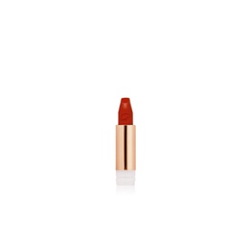 Charlotte Tilbury Hot Lips 2.0 Refill lipstick in Patsy Red, a warm red bullet with rose gold casing, no cap
