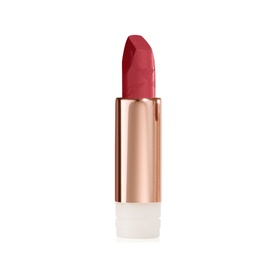 Charlotte Tilbury Matte Revolution Refill lipstick in First Dance, rose-pink shade with gold rose-gold casing, 3.5g refill bullet