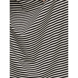 Phase Eight Chessie Stripe Jersey Top in black and white stripe, close-up showing fine horizontal stripe pattern and fabric drape
