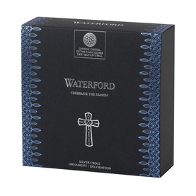 Christmas Cross Silver Ornament