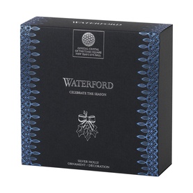 Christmas Holly Silver Ornament